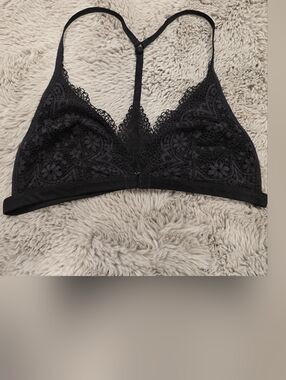 Lace Racerback Bralette - Black